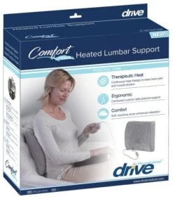 Drive Medical Comfort Touch Heated Lumbar Support Cushion -Health Care Store 106126