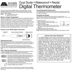 Mabis Hospi-Therm 60-Second Rectal Digital Thermometer -Health Care Store 15 749 000 main 05