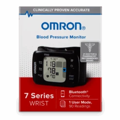 Omron 7 Series Wireless Wrist Blood Pressure Monitor W/ UltraSilent Inflation -Health Care Store 19 332APKGBP6350Front800x800