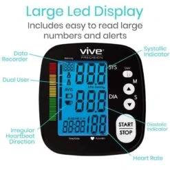 Vive Health Upper Arm Precision Blood Pressure Monitor With XL LCD Screen -Health Care Store 3 bcc0b153 673f 48e1 aeawj 800x 0f455a55 1acd 4ff7 bc9f b0f8524aeabb