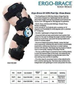 ErgoActives ErgoBrace G1 KPA Post Op Knee Brace -Health Care Store 51hj5xnmGgL