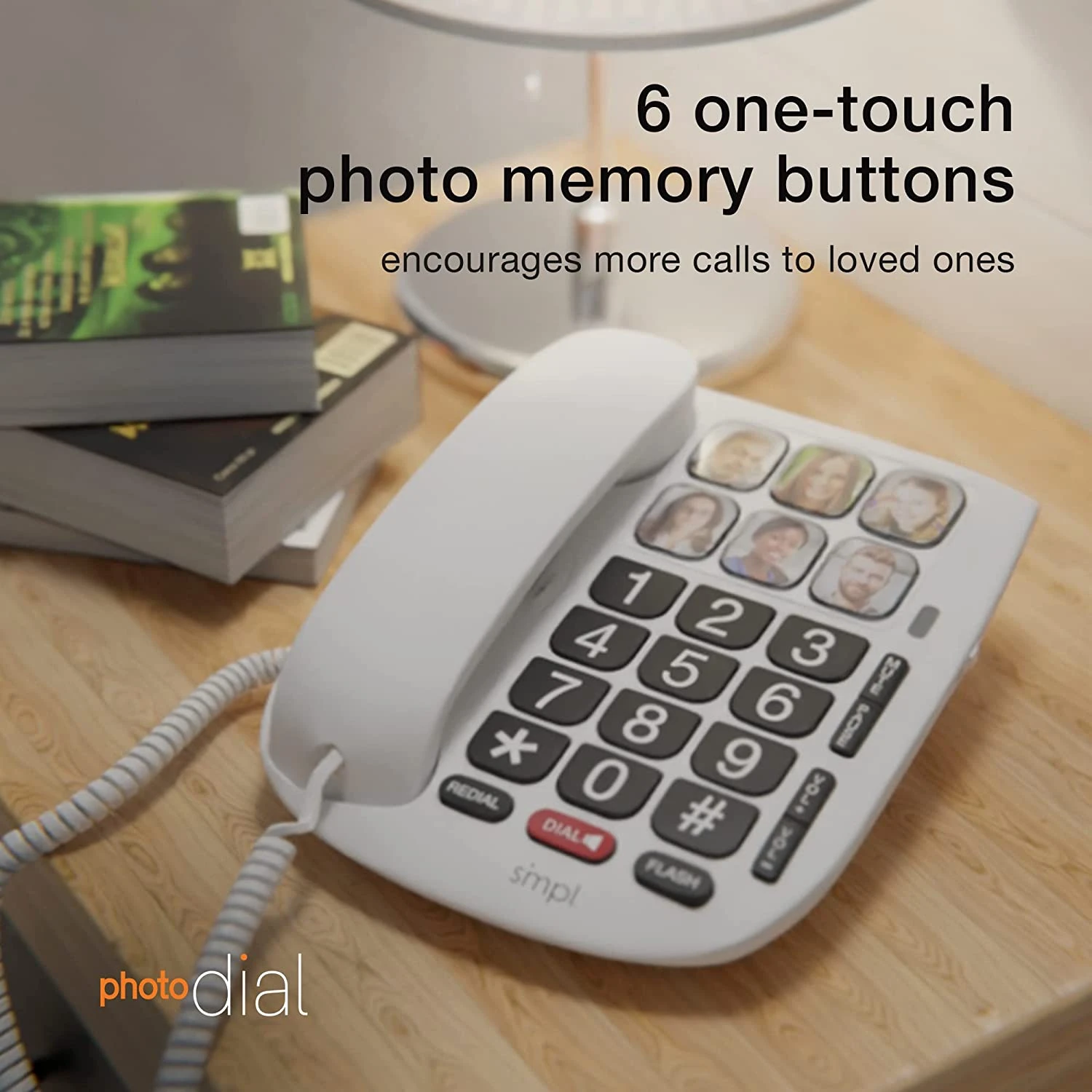 SMPL Photo Dial Phone - 6 One-Touch Photo Memory Buttons 9 SMPL Photo Dial Phone - 6 One-Touch Photo Memory Buttons - Image 7