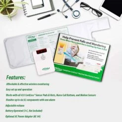 Smart Caregiver Cordless Bed Exit Monitoring System Alarm With Bed Pressure Sensing Pad - Help Prevent Falls & Wandering While Unattended -Health Care Store 71HPvx7KyPL
