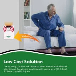 Smart Caregiver Cordless Bed Exit Monitoring System Alarm With Bed Pressure Sensing Pad - Help Prevent Falls & Wandering While Unattended -Health Care Store 71WDfCbW2TL