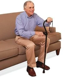 Carex Stand Assist Uplift Walking Cane With Secondary Flip Down Handle -Health Care Store 71inFIAzdOL. SX522