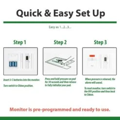 Smart Caregiver Cordless Bed Exit Monitoring System Alarm With Bed Pressure Sensing Pad - Help Prevent Falls & Wandering While Unattended -Health Care Store 71wJh4DX9oL