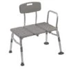 Drive Medical Plastic Tub Transfer Bench With Adjustable Backrest - Gray -Health Care Store 81w9DTs43ML