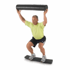 OPTP Black AXIS Firm Foam Rollers 17 OPTP Black AXIS Firm Foam Rollers -Health Care Store AXH363 Axis Half Roller Squat