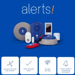 SMPL Alerts Paging Help Alarm System All-in-One 8 Piece Kit -Health Care Store EZFoldScooter 44
