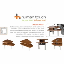 Human Touch Perfect Chair Free Standing Two Level Media Table -Health Care Store HumanTouchMediaTable 3