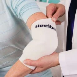 Heelbo Heel And Elbow Protectors With Flexible Stretch - 1 Pair -Health Care Store Mabis Heelbo Heel and Elbow Protectors White 01