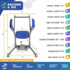 Ascend & GO Sit-to-Stand Patient Lift -Health Care Store SEN 4567 218 47d7236f 0e01 41a3 9438 57e07e5a7f96