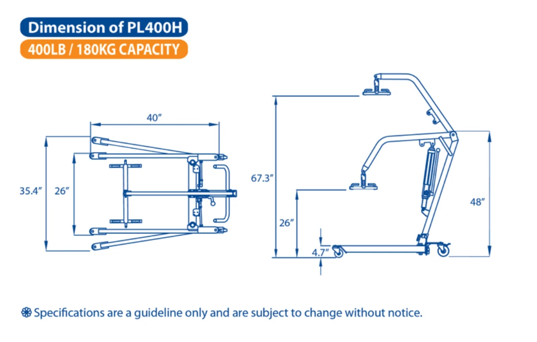 Bestcare Lightweight Mobile Manual Hydraulic Patient Lift 7 Bestcare Lightweight Mobile Manual Hydraulic Patient Lift - Image 5