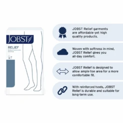 JOBST Relief Thigh High Compression Stockings - Closed Toe With Silicone Dot Band - 15-20 MmHg -Health Care Store Senior product 15 d550dc26 2114 451b 80dd 936904538a67