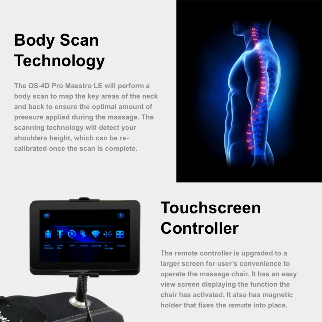 Osaki OS-4D Pro Maestro LE SL-Track Massage Chair With Zero Gravity And Touch Screen 22 Osaki OS-4D Pro Maestro LE SL-Track Massage Chair With Zero Gravity And Touch Screen - Image 20