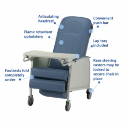 Invacare Traditional Three-Position Clinical Geri Recliner -Health Care Store Senior.comProductImage 604