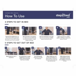 Step2Health Step2Bed Mini - Adjustable Height Bedside Step Stool W/ Dual Arms -Health Care Store Senior.comProductImage 872