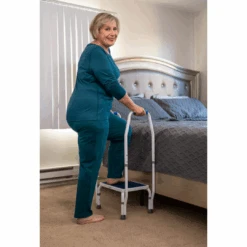 Step2Health Step2Bed Mini - Adjustable Height Bedside Step Stool W/ Dual Arms -Health Care Store Senior.comProductImage 877
