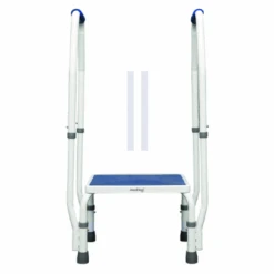 Step2Health Step2Bed Mini - Adjustable Height Bedside Step Stool W/ Dual Arms