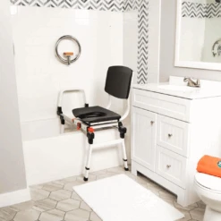 ShowerGlyde SG3 Sliding Transfer Bench With Swivel Seat -Health Care Store ShowerBuddyShowerGlydeSG3