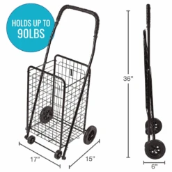 DMI Folding Lightweight Shopping Cart - Black -Health Care Store Top 487 f0a2eda0 ba98 47e7 ac25 ba4ab0a92584