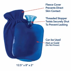 Carex Hot Water Bottle With Cover, Rubber - Heat Therapy And Cold Therapy -Health Care Store VIEWALL 144
