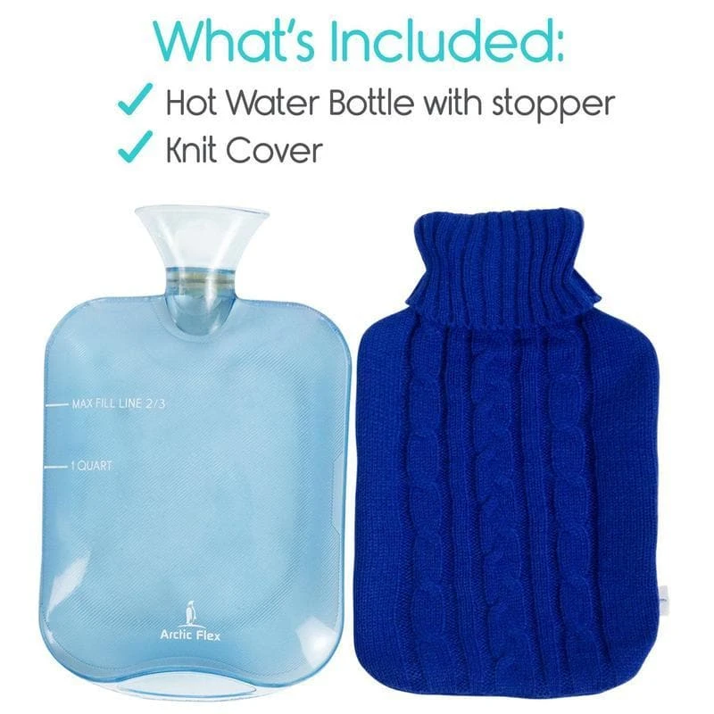 Vive Health XL Hot Water Bottle With Comfy Knit Sleeve 12 Vive Health XL Hot Water Bottle With Comfy Knit Sleeve - Image 10