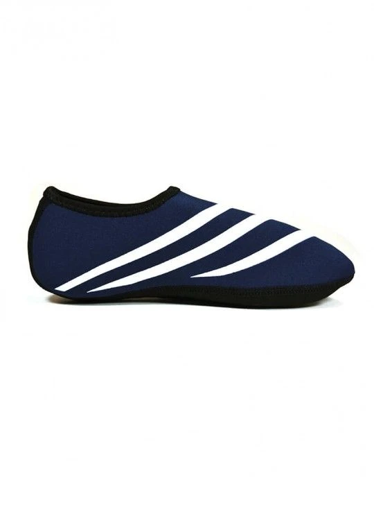 Nufoot Women's Navy/White Stripe Sporty Nu Slippers - Image 2