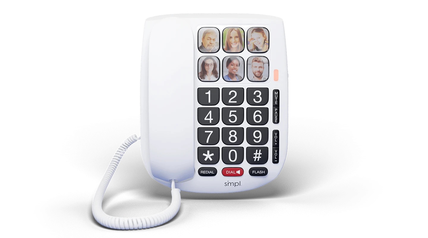 SMPL Photo Dial Phone - 6 One-Touch Photo Memory Buttons 3 SMPL Photo Dial Phone - 6 One-Touch Photo Memory Buttons
