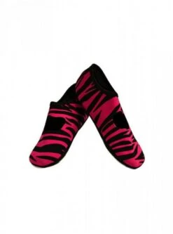 Nufoot Mary Janes - Women's Pink Zebra Betsy Lou Slippers