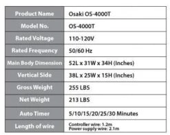 Osaki 4000T Full Body Massage Chairs With Zero Gravity Recline And Full Body Smart Scan -Health Care Store specification os4000t