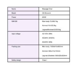 Osaki OS-Monarch Full Body 3D Massage Chair With 4 Massage Styles & Zero Gravity Recline -Health Care Store specification OS Monarch description circle 1