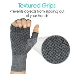Vive Health Arthritis And Carpal Tunnel Gloves With Grips - Open Finger - Pair -Health Care Store textured glove 4 800x e5b067a2 5bbe 40f3 8c23 6ffa66b09cd0